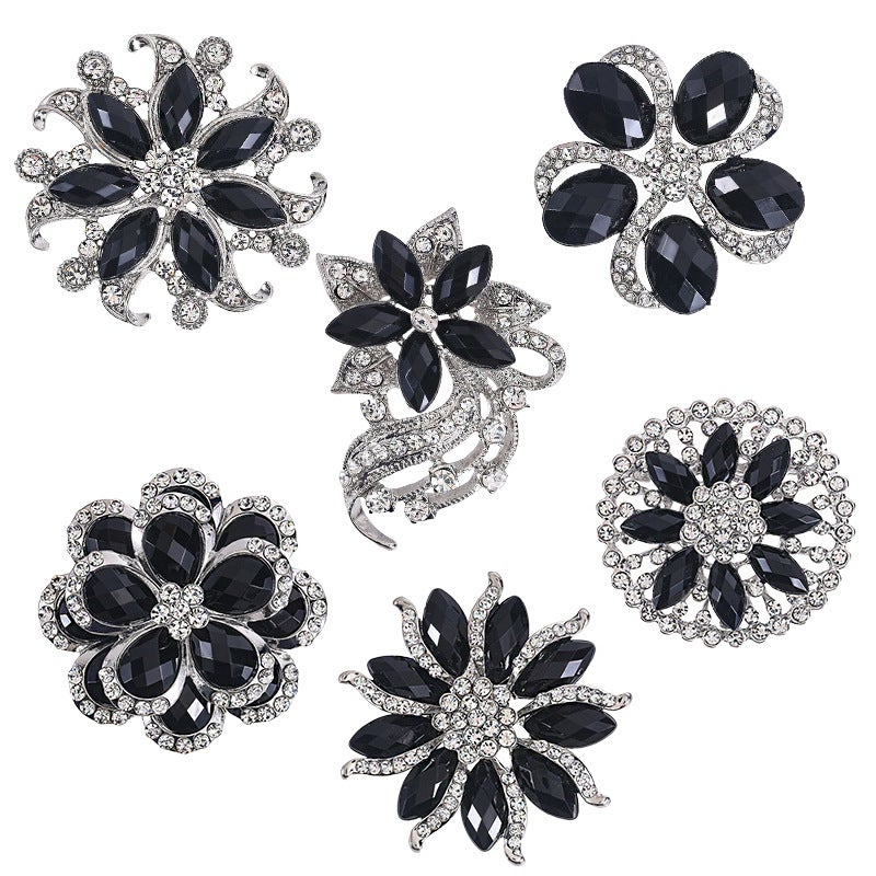 Exquisite, Elegant, Stylish And Atmospheric Brooch, Personalized Black Resin Clothing Accessories, Corsage, High-End Elegant Jewelry - Image 2